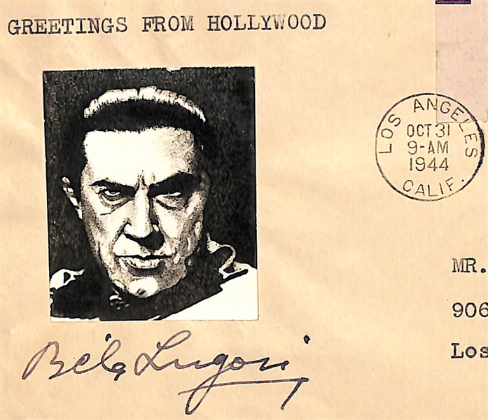 Bela Lugosi (Actor - Known For Playing Dracula in 1931 Film, d. 1956) Signed 1944 First Day Cover (Full JSA Letter of Authenticity)