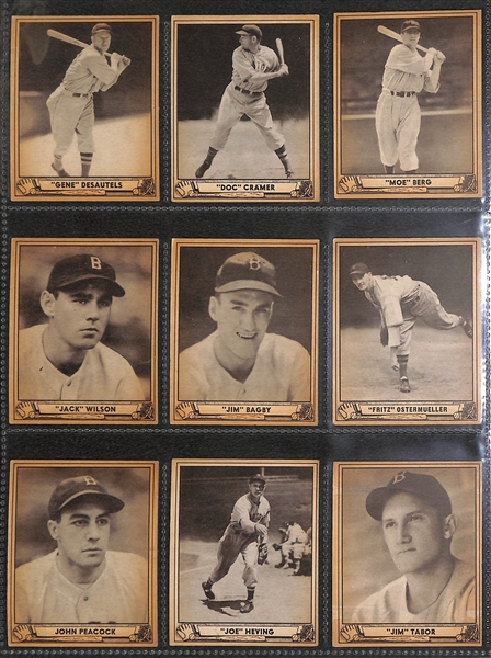 Near Complete 1940 Play Ball Set (212 of 240 Cards) - Many HOFers