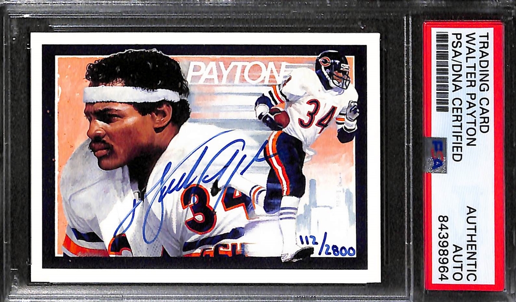1976 Topps Walter Payton Rookie Graded BVG 5 & 1992 UD Heroes Walter Payton Autograph Card (PSA Authentic)
