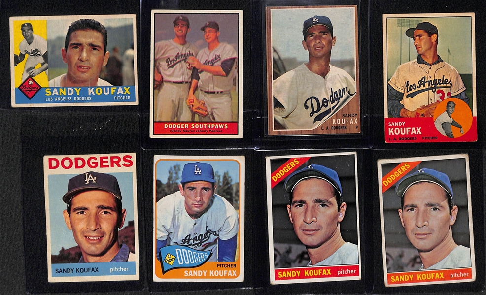 Lot of (18) 1957-1967 Topps Cards of Koufax/Gibson/Ford