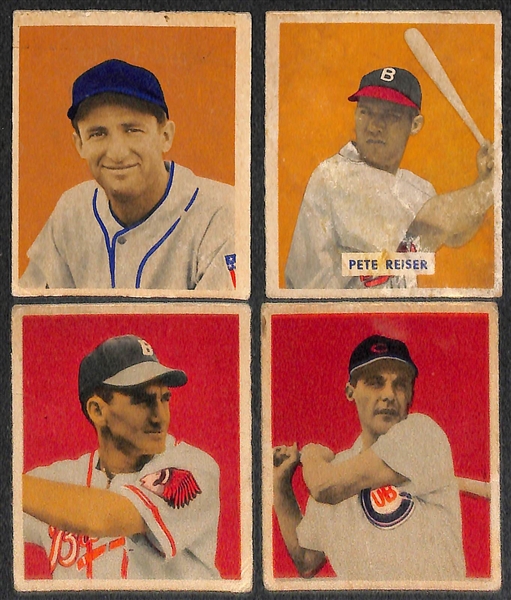 Lot of (12) 1949 Bowman Baseball Cards w. Johnny Mize