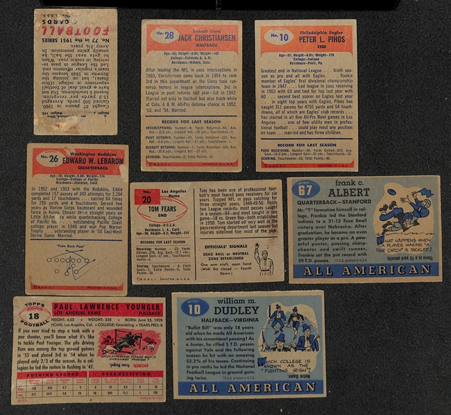  Lot of (150+) 1948-1963 Topps & Bowman Football Cards w. 1955 Bowman Jack Christiansen
