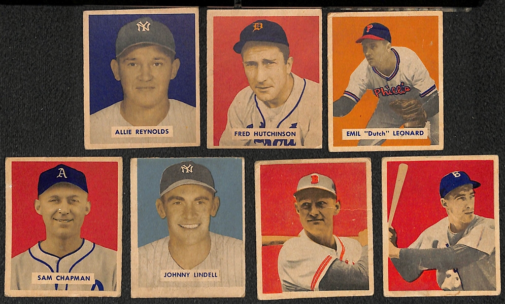  Lot of (100+) 1949 Bowman Baseball Cards w. Allie Reynolds