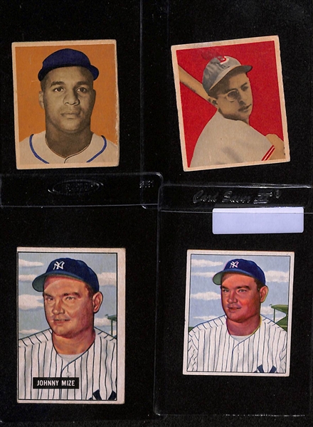 Lot of (20+) Low Grade 1950s Baseball Cards Featuring Roy Campanella Rookie (Trimmed)