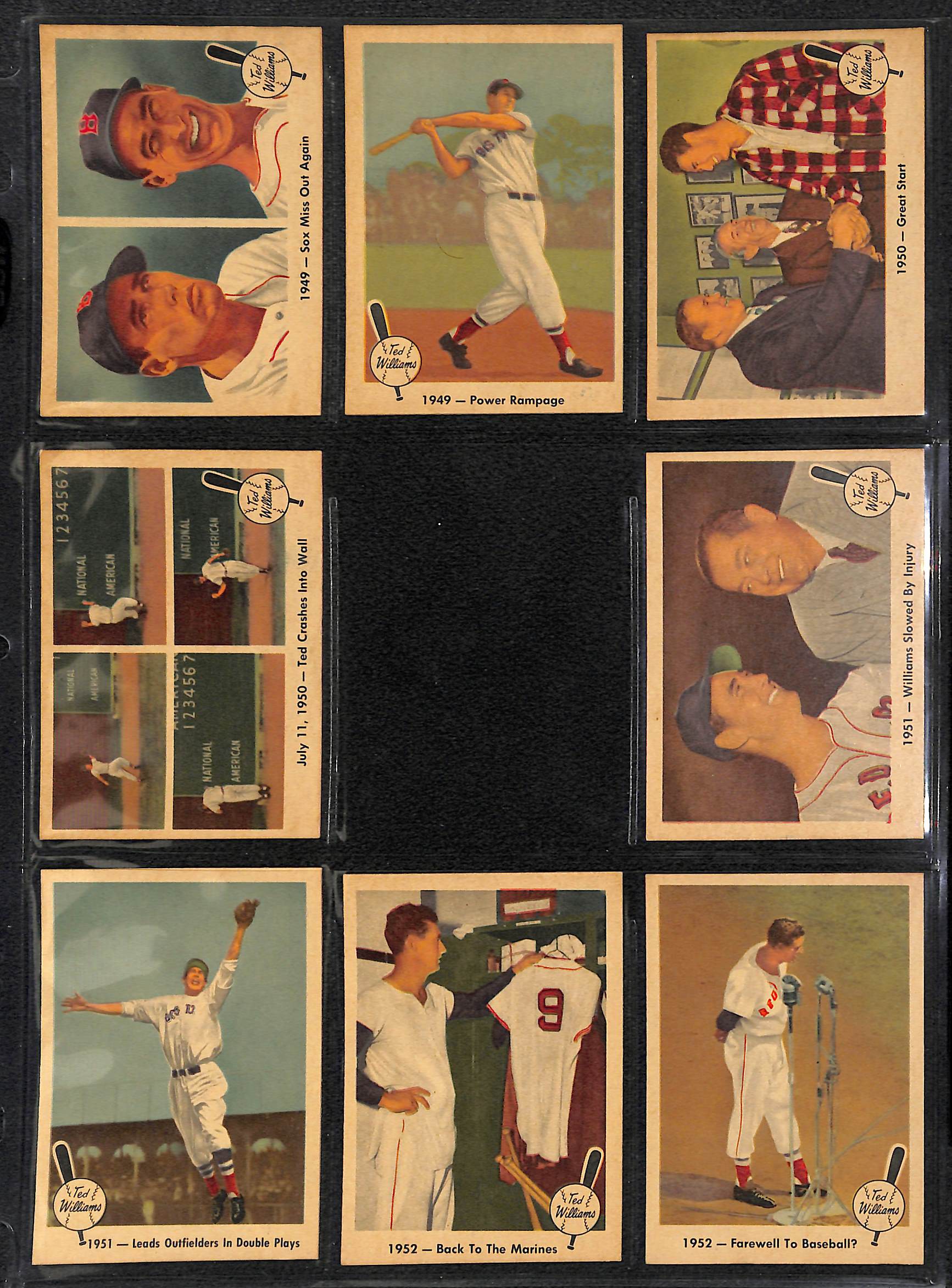 Lot Detail Fleer Ted Williams Partial Set Of Cards