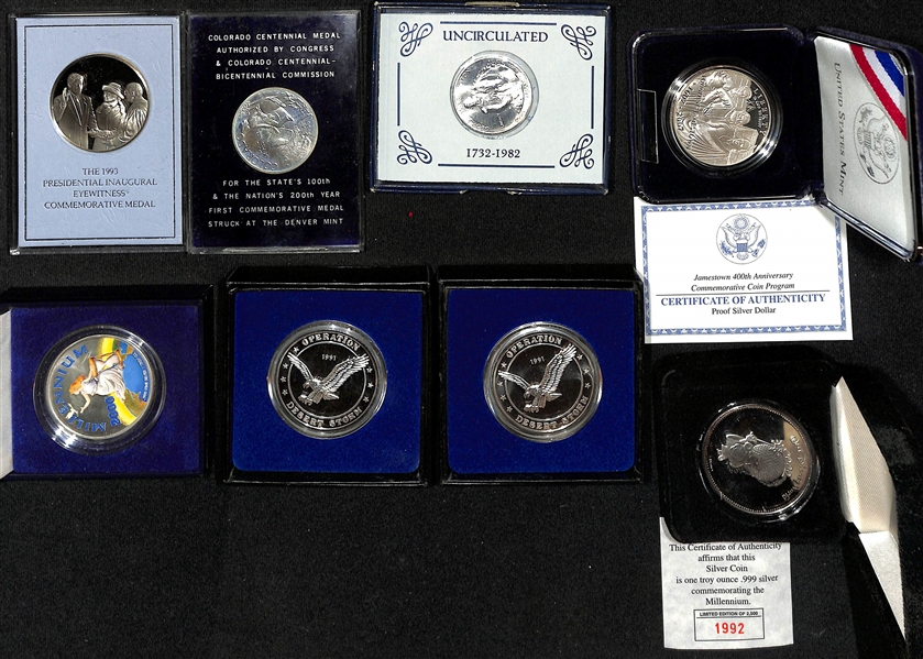 Lot of 20 Troy Ounces of Silver w. Americana Themed Coins