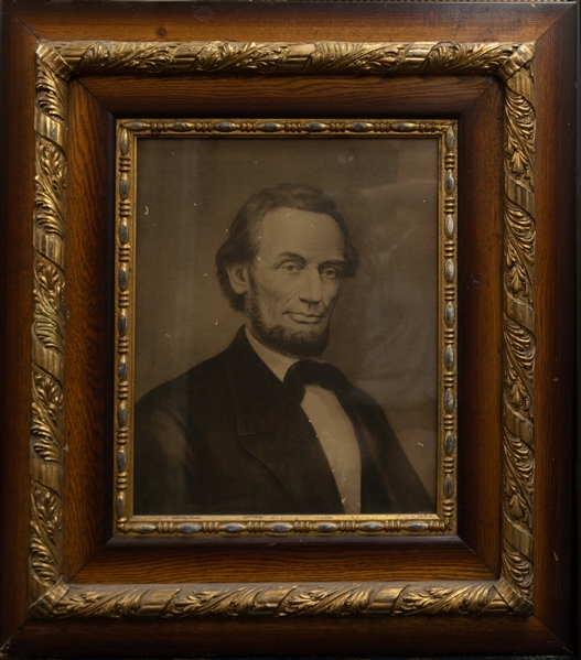 Very Old Abraham Lincoln 16x20 Photo (Beautifully Framed to 34x30) - Photo on Heavy Wood Backing