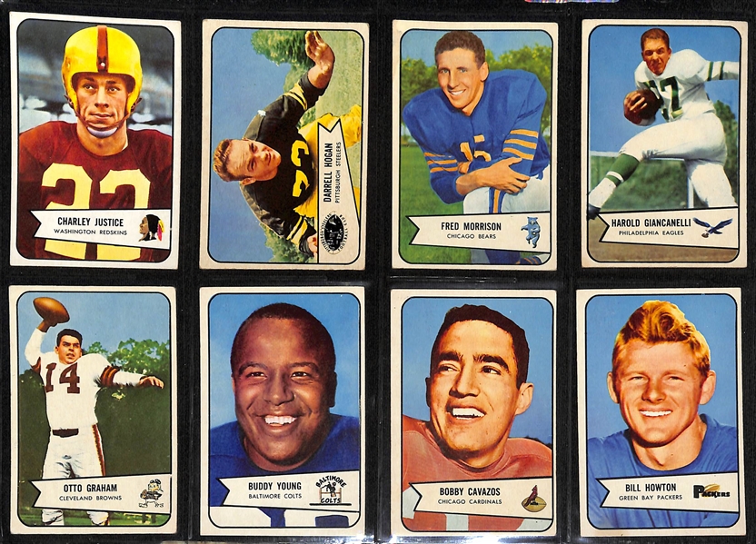 1954 Bowman Football Complete Set of 128 Cards w. George Blanda Rookie Card