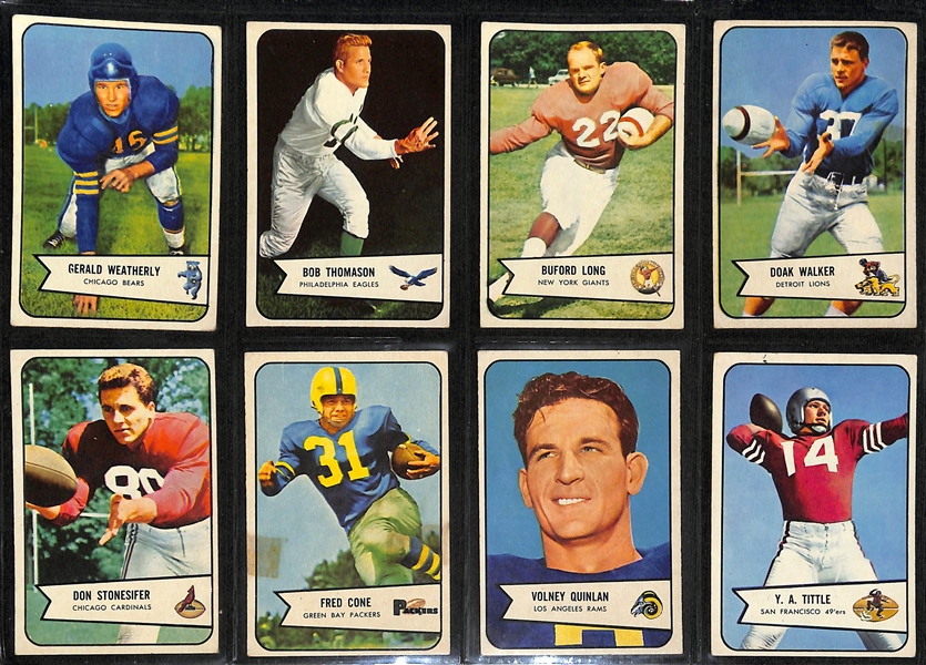 1954 Bowman Football Complete Set of 128 Cards w. George Blanda Rookie Card