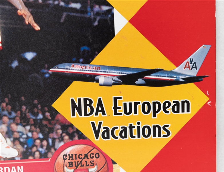 Large 28x22 Heavy Stock Michael Jordan Advertising Display (McDonald's, Upper Deck, & American Airlines Highlighted)