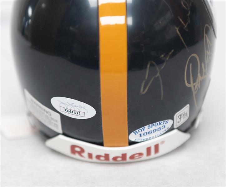 Pittsburgh Steelers Steel Curtain Signed Mini Helmet (Full JSA Auction Letter) w. Joe Greene, D. White, E. Holmes, LC Greenwood