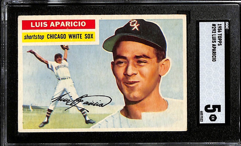 1956 Topps Luis Aparicio #292 Rookie Card Graded SGC 5