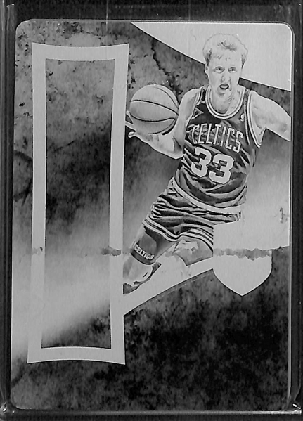 Lot of (50+) Mostly Modern Basketball Cards w. Larry Bird 1/1 Eminence Printing Plate, James, Curry RC, Tatum RC and Many More Stars 