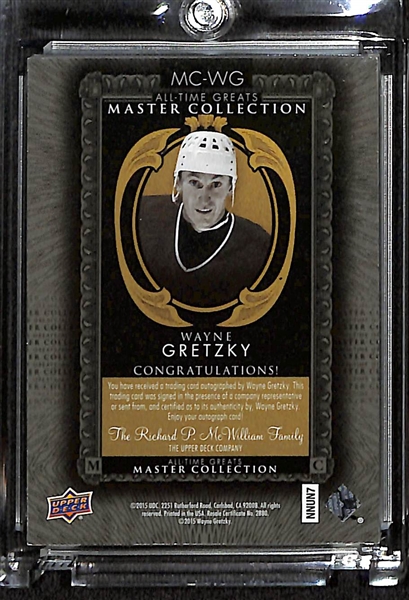 2015 Upper Deck Master Collection Wayne Gretzky #9/20 On-Card Autograph