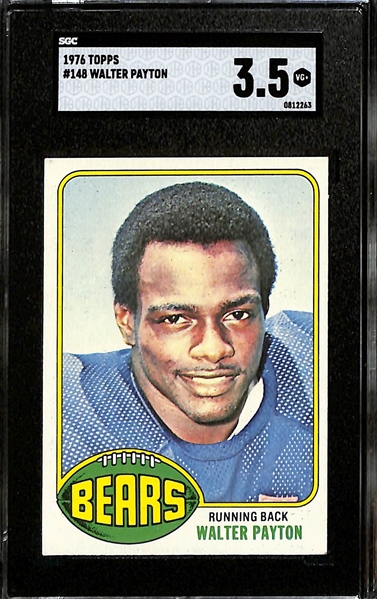 1976 Topps Walter Payton #148 Rookie Card Graded SGC 3.5