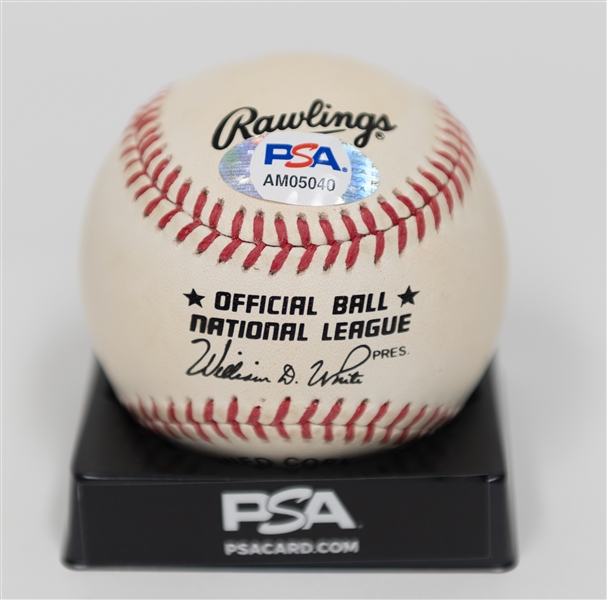 Sandy Koufax Signed Official NL Baseball - PSA/DNA COA & Graded 8 (Auto Grade 9, Baseball Grade 7)