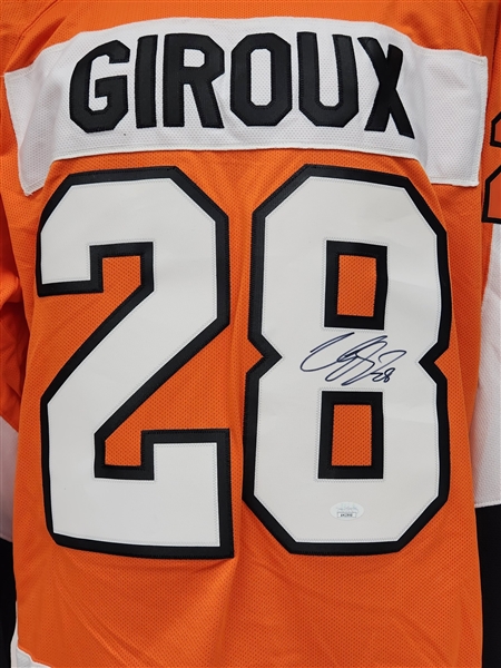 Claude Giroux Autographed Official Reebok Flyers Jersey w. (2) Autographed Photos (JSA Certs)
