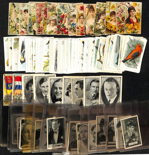 Lot of (20) 1892 N75 Floral Beauties by Duke's Cigarettes Cards & (80+) Non-Sport Cards c. 1920s-1940s