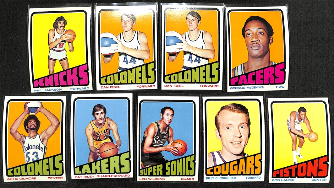  Lot of (200+) 1972-73 Topps Basketball Cards w. Phil Jackson RC & (40) 1972-73 Topps Hockey Cards w. Stan Mikita