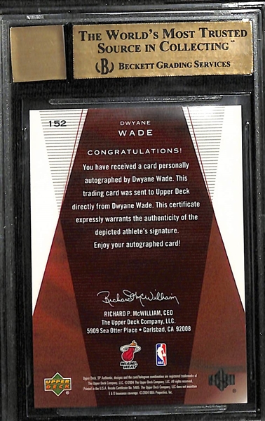 2003-04 SP Authentic #152 Dwayne Wade RC Autograph #d 238/500 Graded BGS 9.5/10