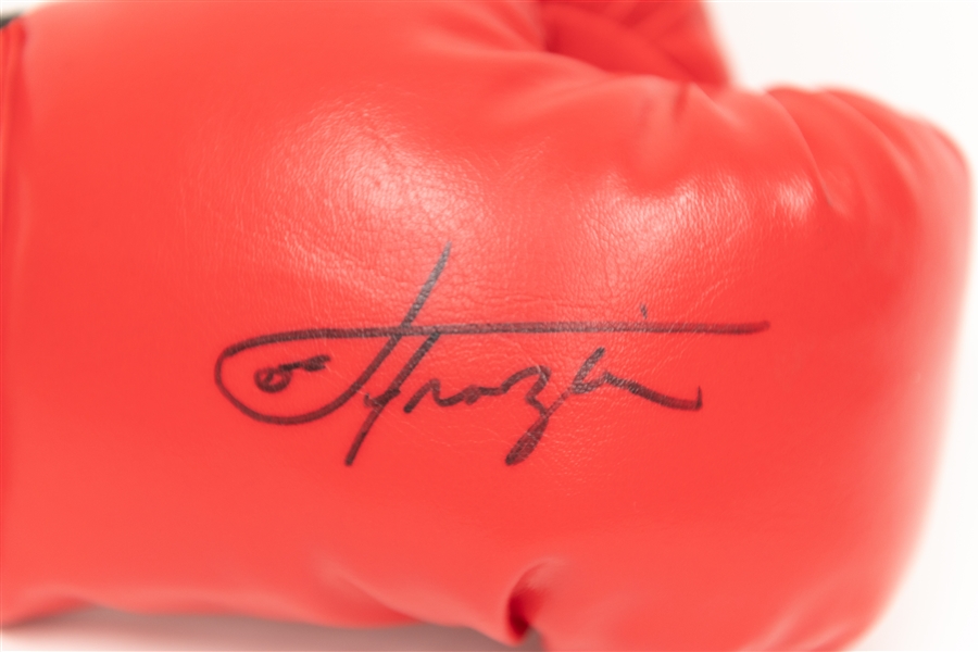 Joe Frazier Signed Everlast Boxing Glove (Autographed in Black Sharpie) - JSA COA