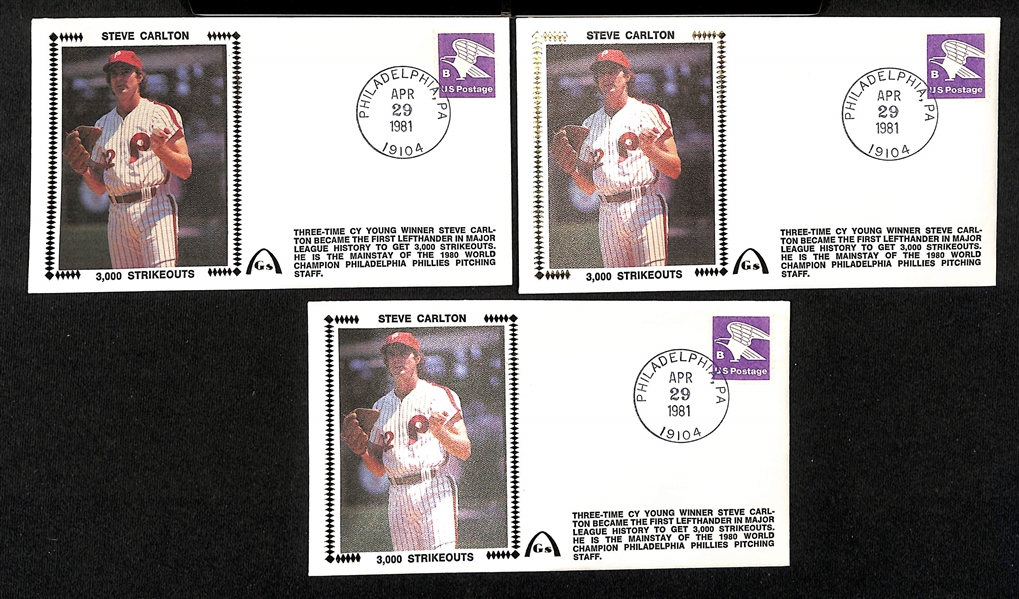 Lot of (21) Baseball First Day Covers (FDC) w. (12) Autographed Inc. Reggie Jackson, Canseco, Rose, Seaver, Henderson, Gooden, and More (JSA Auction Letter)