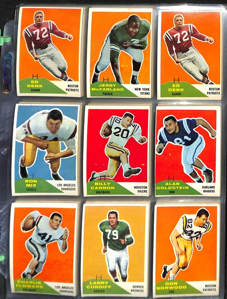 Lot of (115+) Football Cards from 1957-1969 w. 1960 Fleer Ron Mix