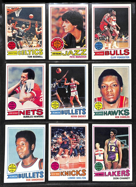 1977-78 Topps Basketball Partial Set (126 of 132 Cards) w. Maravich & Approx (400) 1992 Assorted Gold Basketball Cards