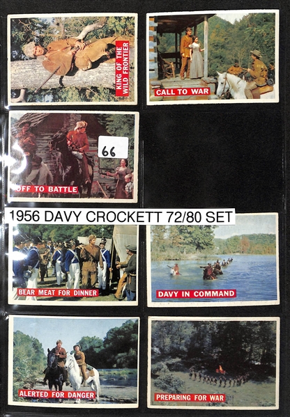 1956 Topps Davy Crockett Partial Set 72/80