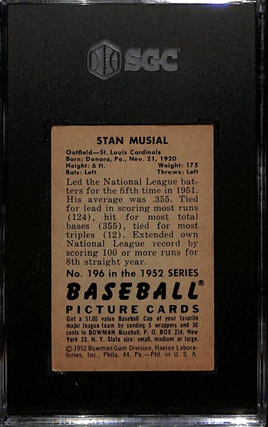 1952 Bowman Stan Musial #196