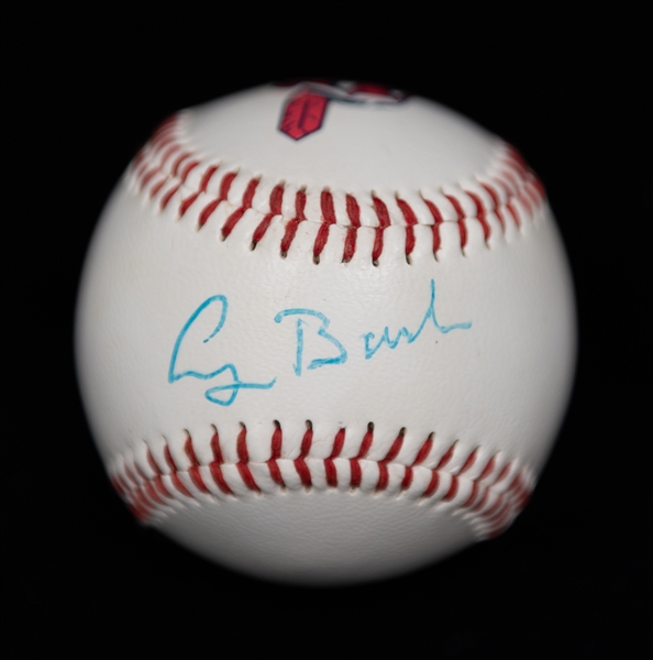 President George H.W. Bush (d. 2018) Signed Cleveland Indians Logo Baseball (Full JSA Letter of Authenticity)