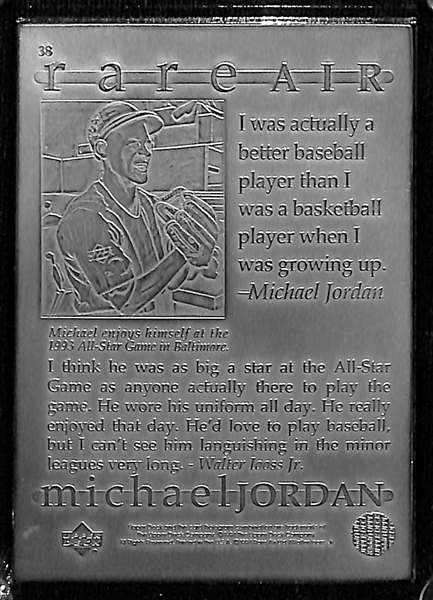 1994 Upper Deck Michael Jordan Highland Silver 4.25 Troy Ounces .999 Fine Silver (#/1000)
