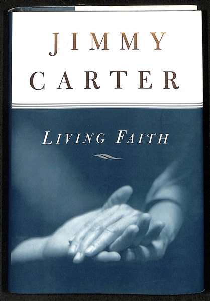 (2) Jimmy Carter Signed Presidential Items - Parade Photo and Living Faith Book (JSA)