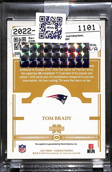 2021 Flawless Football Tom Brady Legends Sapphire (#/15)