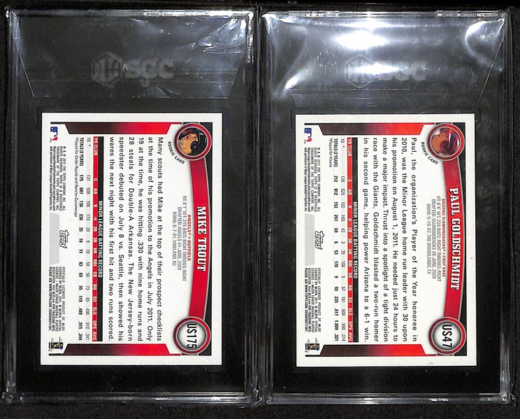 2011 Topps Update Complete Baseball Card Set (Mike Trout Rookie Graded SGC 10, Paul Goldschmidt Rookie Graded SGC 9.5)