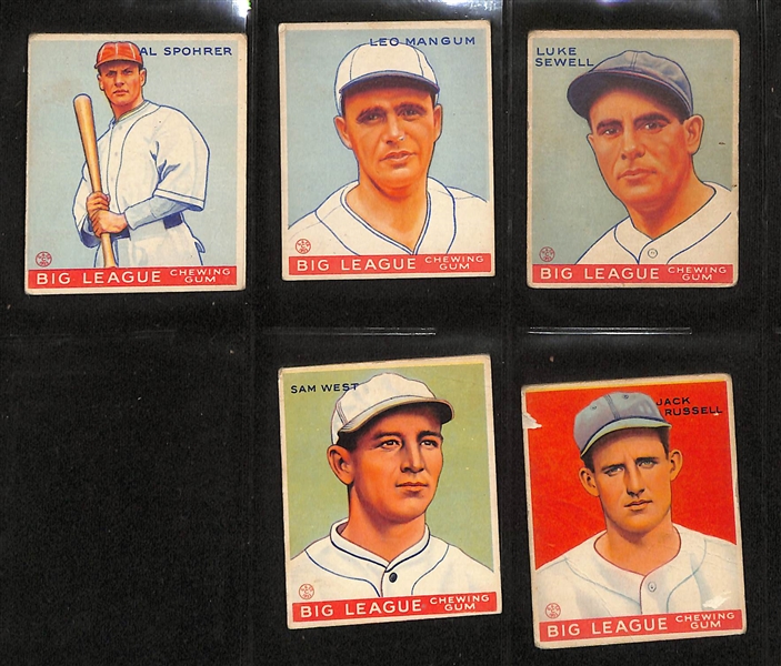 Lot of (86) Different 1933 Goudey Baseball Cards w. Herb Pennock #138 (HOF)