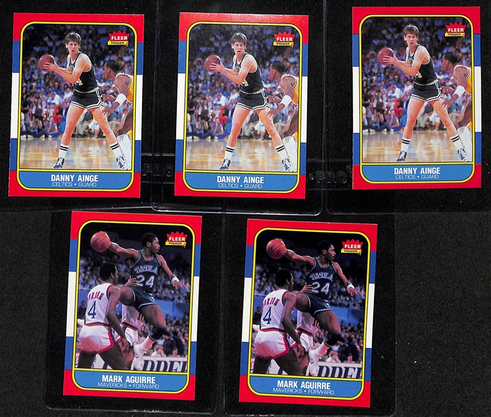 Lot of (81) 1986-87 Fleer Basketball Cards (Including Some Duplicates/Multiples of Players)