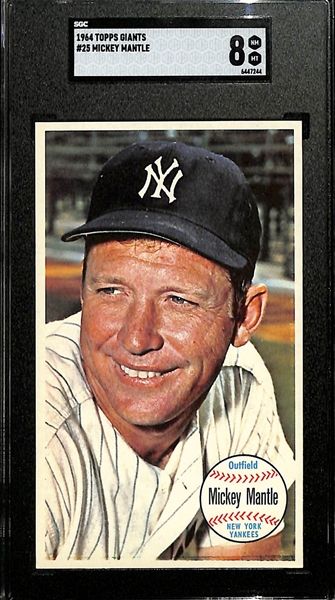 1964 Topps Giants Mickey Mantle #25 Graded SGC 8 NM-MT