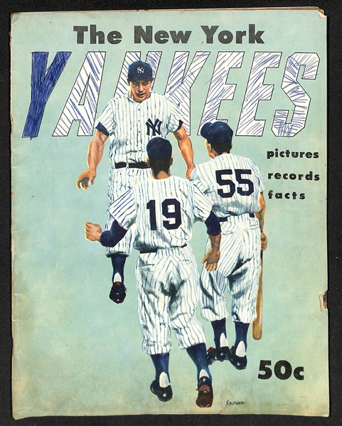 Lot of (4) Programs/Booklets - 1955 & 1966 Yankee Yearbooks, 1948 Babe Ruth Story, 1952 Hall of Fame Sketchbook