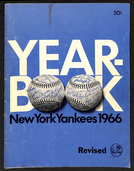Lot of (4) Programs/Booklets - 1955 & 1966 Yankee Yearbooks, 1948 Babe Ruth Story, 1952 Hall of Fame Sketchbook