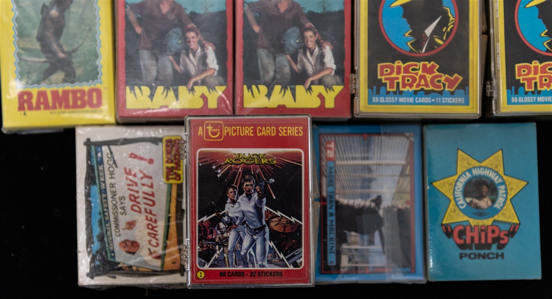 Lot of (14) 1980s and 1990s Non Sport Complete/Near Complete Sets inc. Topps Ghostbusters 2, Topps Buck Rogers, +