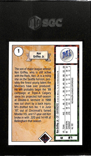 1989 Upper Deck Ken Griffey Jr. #1 Rookie Card Graded SGC 8.5