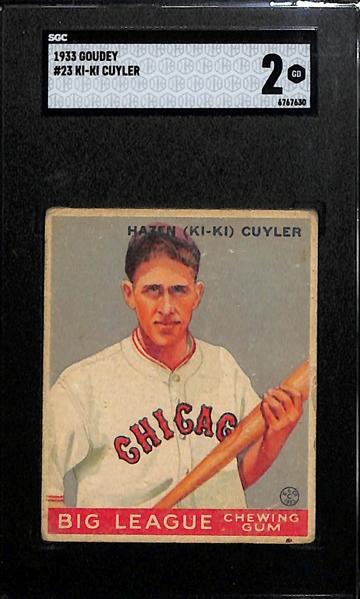 1933 Goudey Lot w. #23 Ki-Ki Cuyler (SGC 2) & #35 Al Simmons (SGC 1)