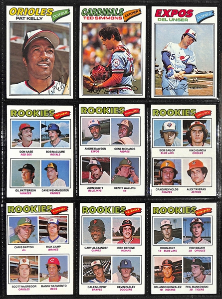 1977 Topps Baseball Complete Set In Binder w/ Sutter, Dawson, Murphy Rookies