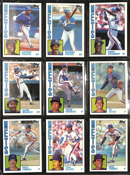 Lot of (3) Complete Topps Baseball Sets in Binders - 1980, 1982, 1984 w. Henderson, Ripken, Mattingly Rookies