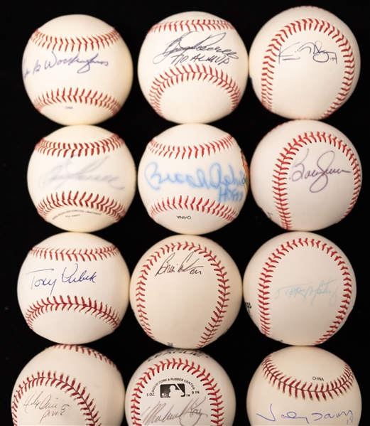 Lot of (12) Signed Official Rawlings Baseballs inc. Brooks Robinson, Boog Powell, + (JSA Auction Letter)