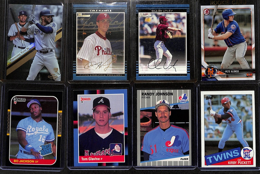 Over 175 Baseball Rookie Cards (Most from the Past 35 Years) Inc. Griffey Jr., Goldschmidt, Puckett, Bo Jackson, Randy Johnson, Alonso, Utley, Hamels, Tatis Jr., S. Sosa, +