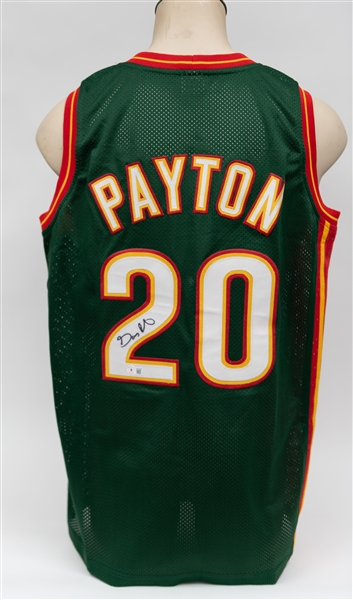 Gary Payton Signed Supersonics Jersey - Beckett Authentic