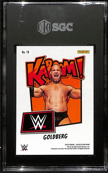 2023 Panini Revolution WWE Wrestling #19 Bill Goldberg Kaboom SGC Graded 9.5