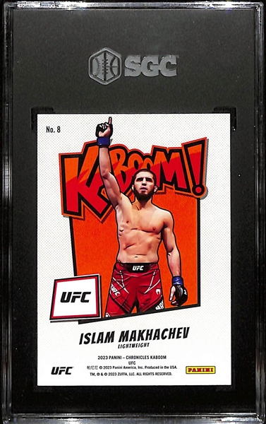 2023 Panini Chronicles UFC #8 Islam Makhachev Kaboom SGC Graded 9.5